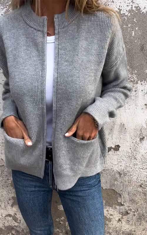 Macy™ - Cozy Zip Cardigan