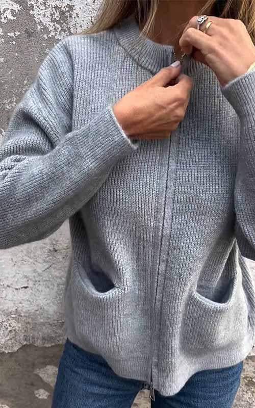 Macy™ - Cozy Zip Cardigan