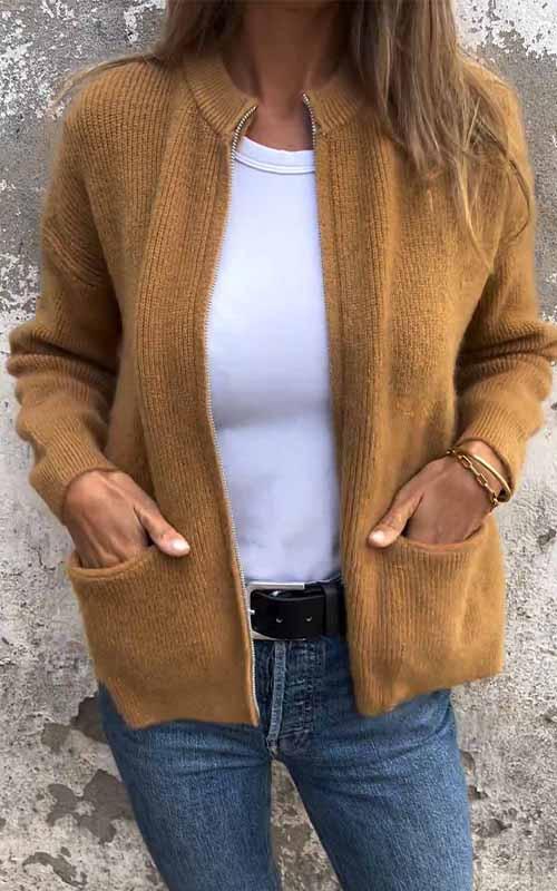Macy™ - Cozy Zip Cardigan