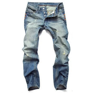 James Men Jeans Straight Cotton High Quality Denim Pants