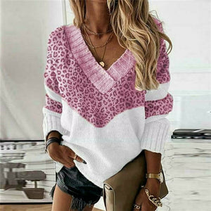 Stylish Leopard Print Sweater