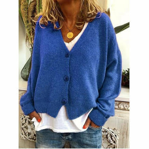 Chic Solid Color Cozy Knit Cardigan