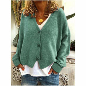 Chic Solid Color Cozy Knit Cardigan