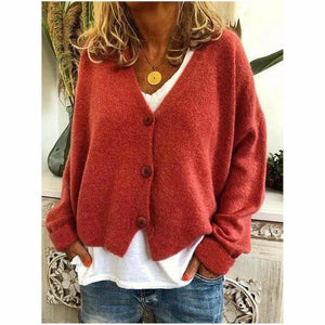 Chic Solid Color Cozy Knit Cardigan
