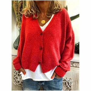 Chic Solid Color Cozy Knit Cardigan