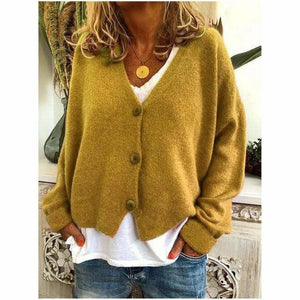 Chic Solid Color Cozy Knit Cardigan