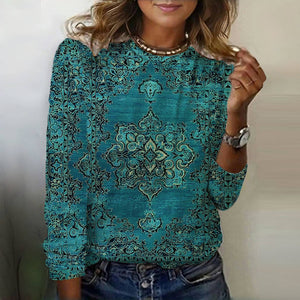 Retro T-Shirt with Ethnic Design