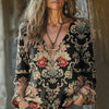 Retro T-Shirt with Unique Ethnic Pattern