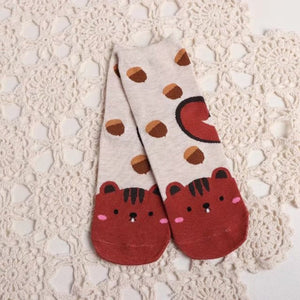 Colorful Dog Socks with Cartoon Designs