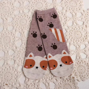 Colorful Dog Socks with Cartoon Designs
