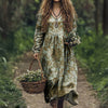 Retro Ethnic Patterned Dress for a Timeless Style