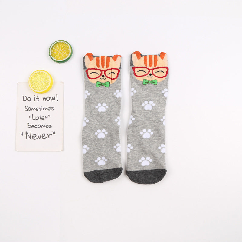 Fantasy Full Cat Patterned Socks for Animal Lovers