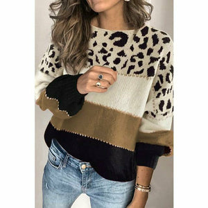 Elegant Leopard Print Sweater for a Trendy Look
